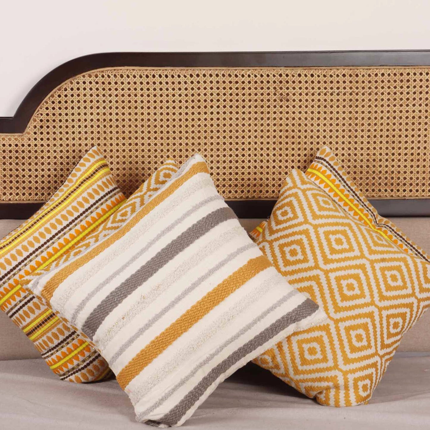 Shades Of Yellow - Cushion Covers - Set of 5