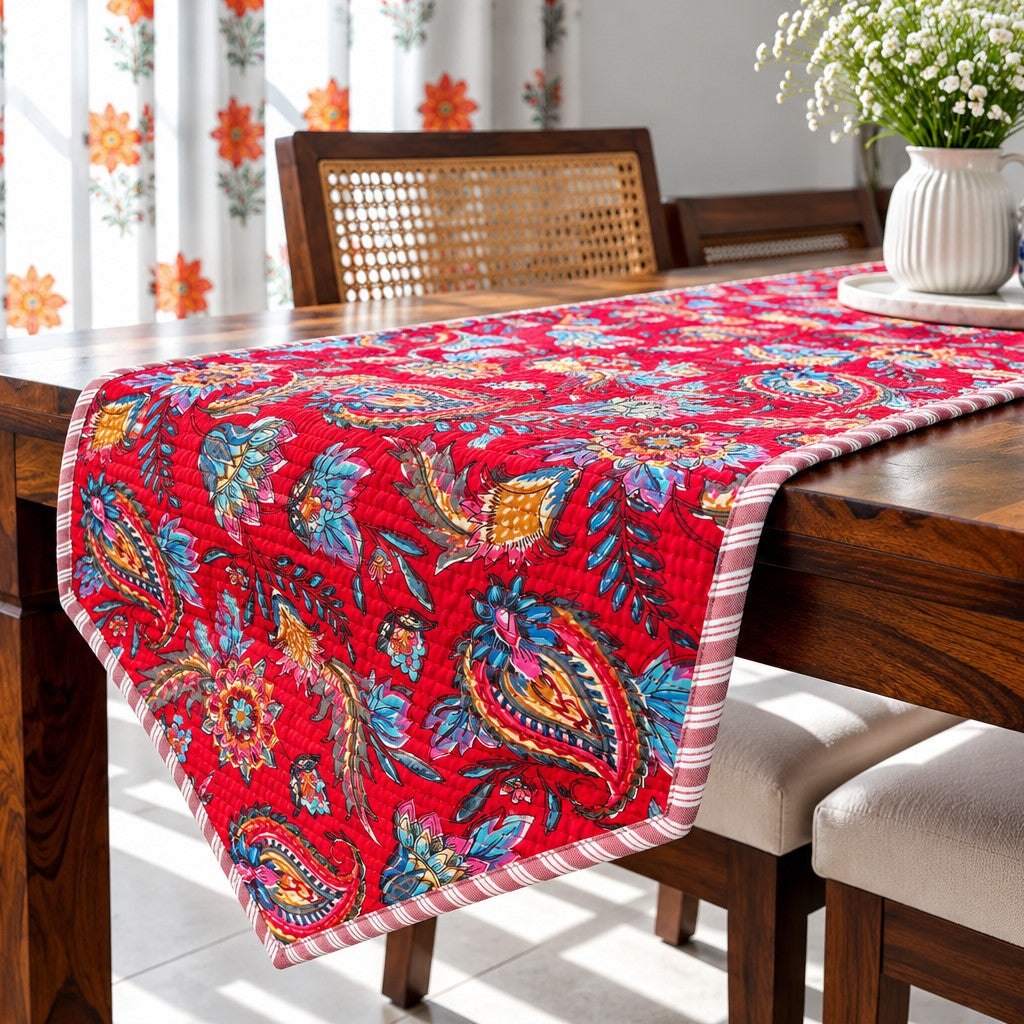 Scarlet - Quilted Table Runner