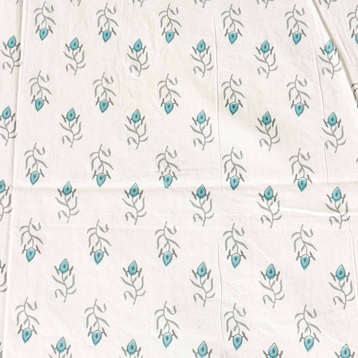 Sadabahaar Blue  Flat I Fitted Bedsheet (90x108 Inches)