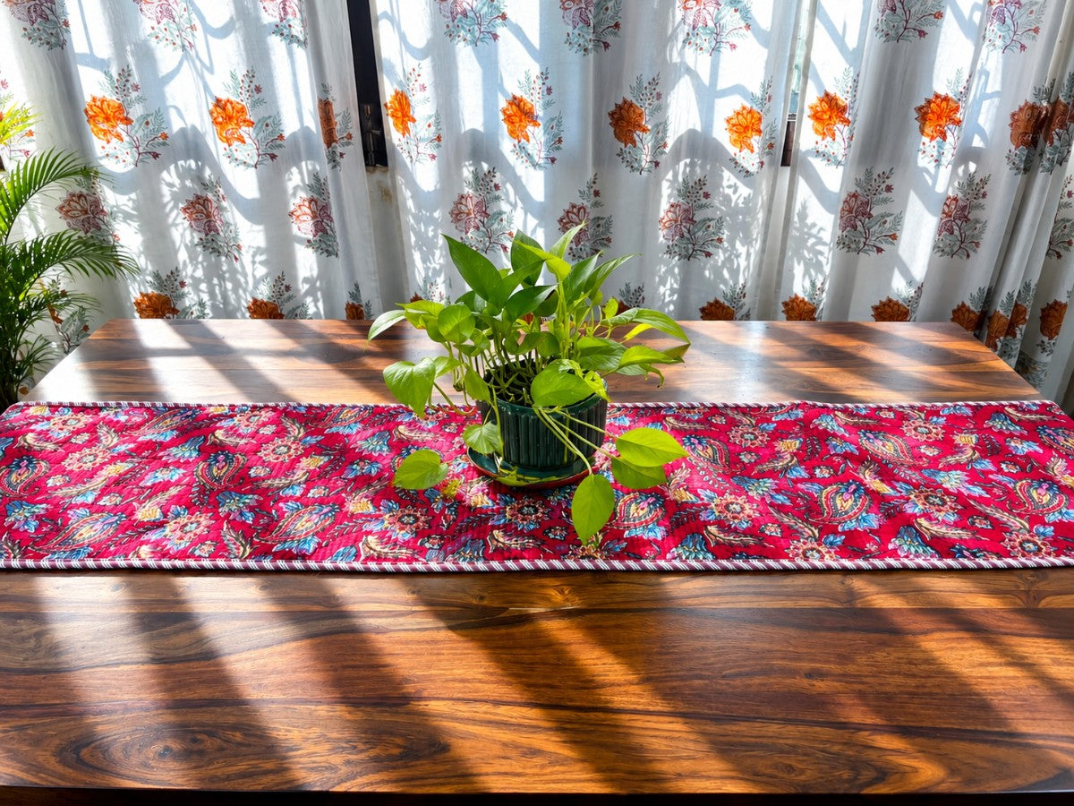Scarlet - Quilted Table Runner