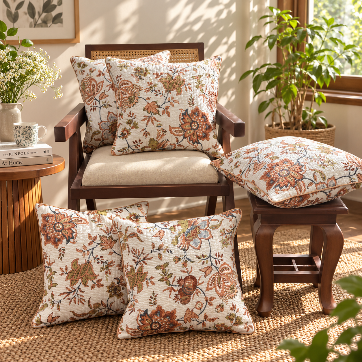 Sunehri - Quilted Cushion Covers