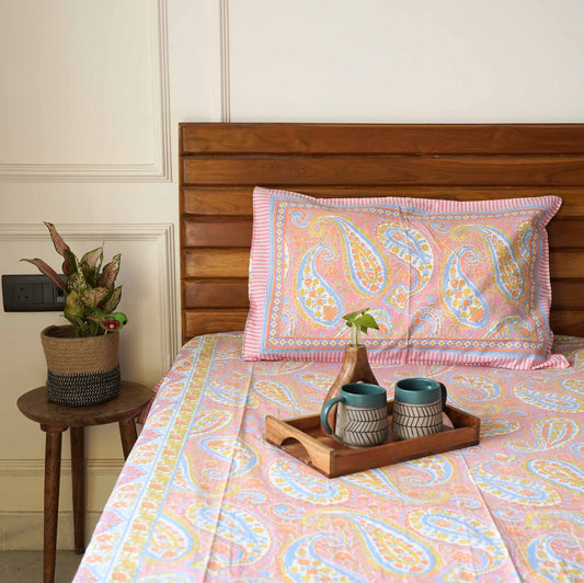 Pestle paisley Single bed bedsheet (60x90)