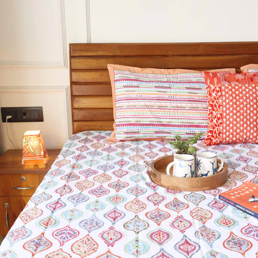 Candy Pink - Flat I Fitted Bedsheet (108x108 Inches)