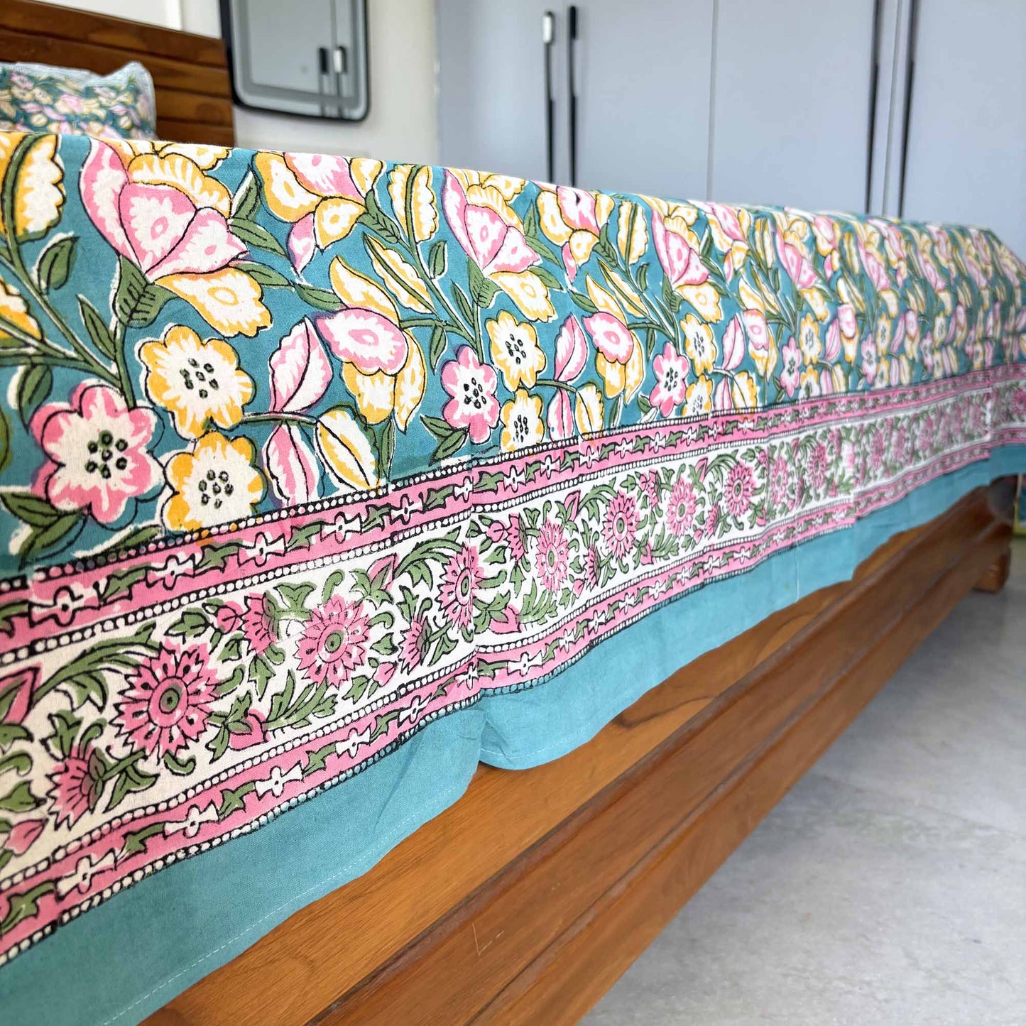 Buy cotton Jaipuri hand block printed bedsheets 