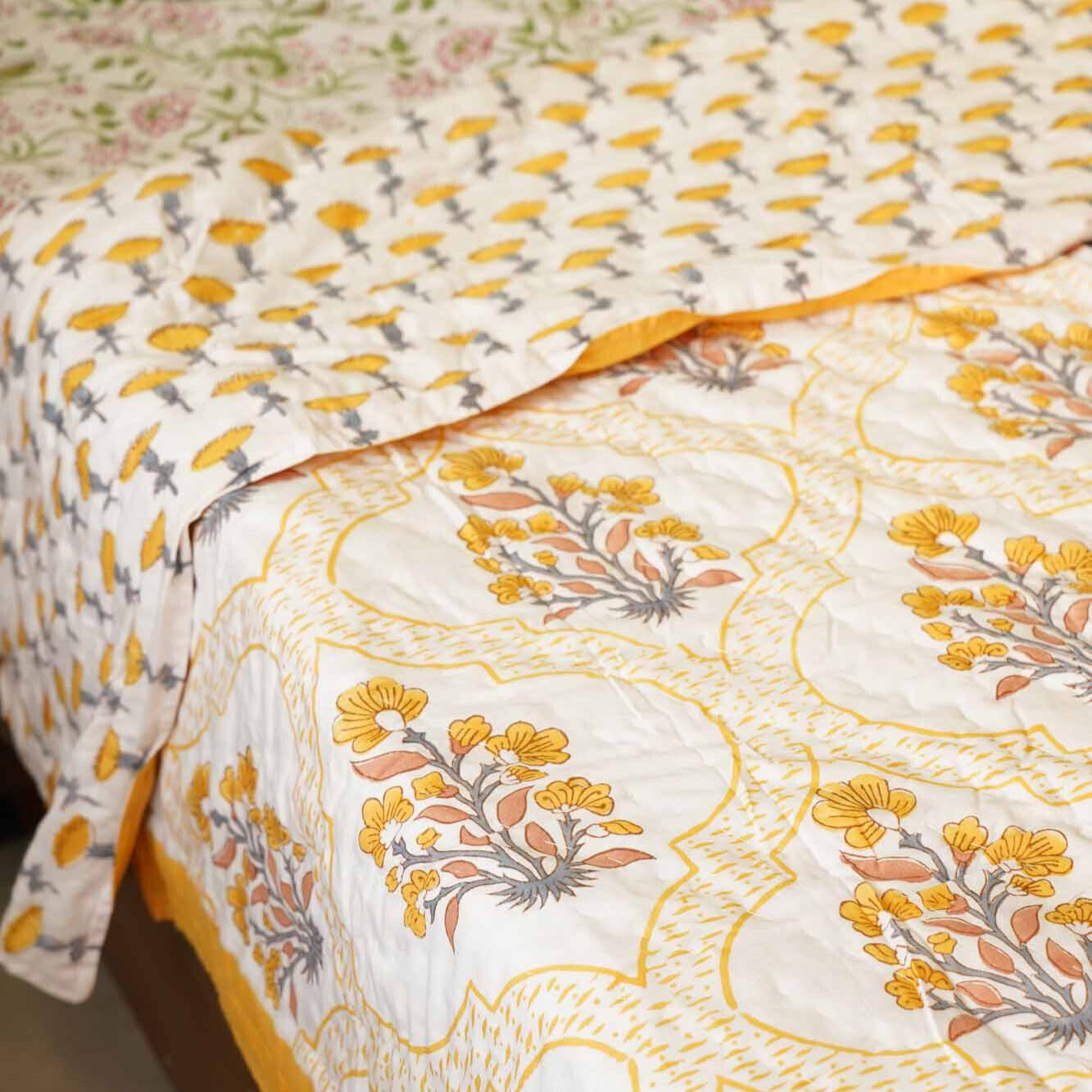 Yellow blossom  - Single Bed Razai/ Comforter