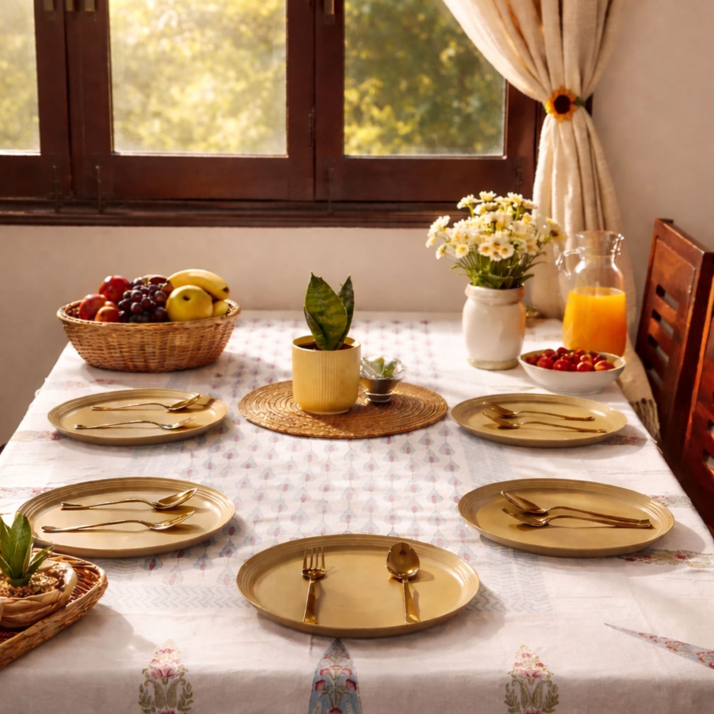 Chinaar - Hand Block Six & Eight Seater Dining Table Cover