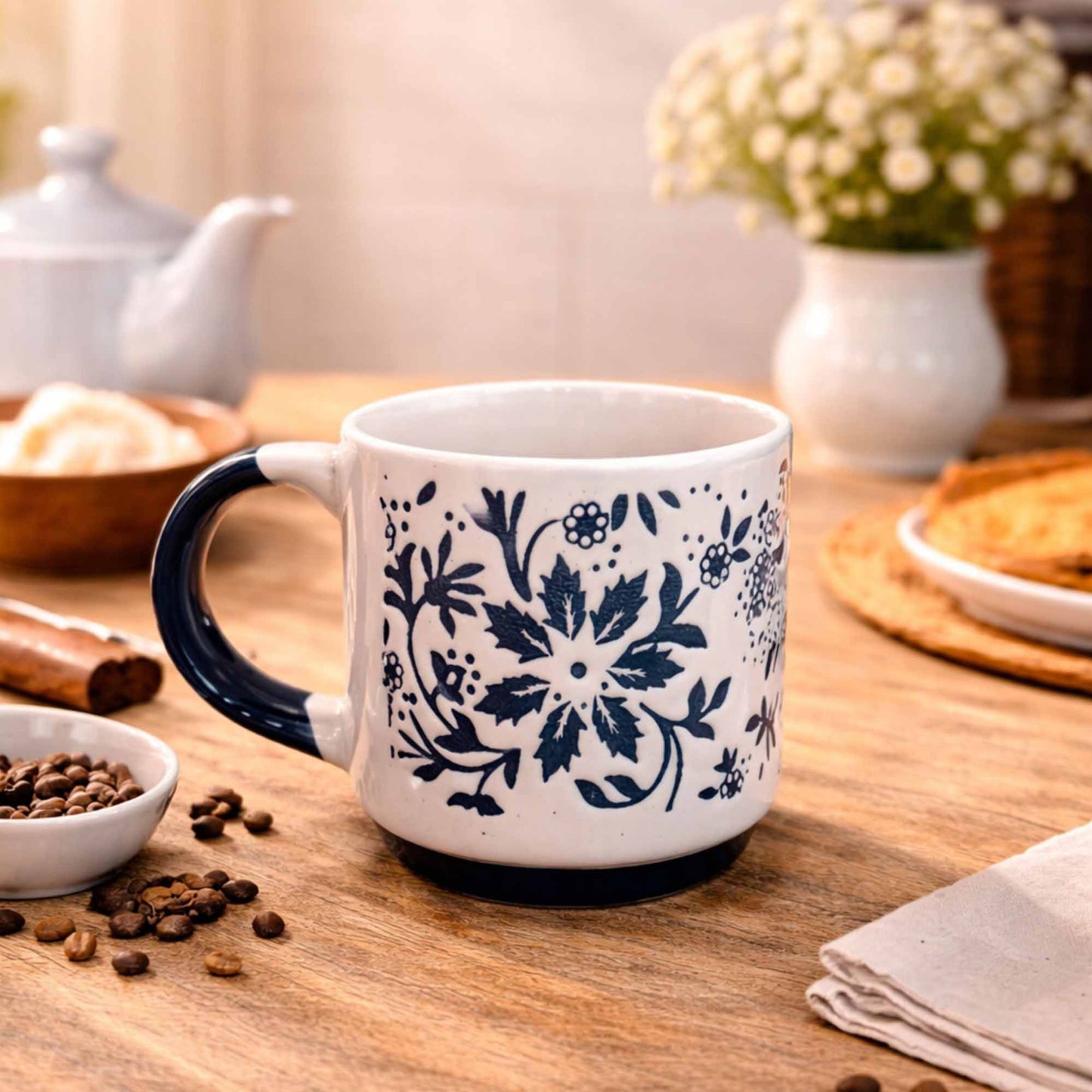 Shades Of Ocean Cup Set With Stand