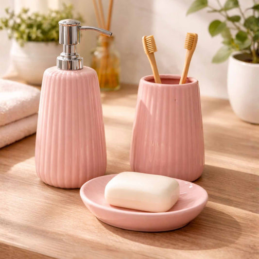 Bathroom Set - Pastel Pink