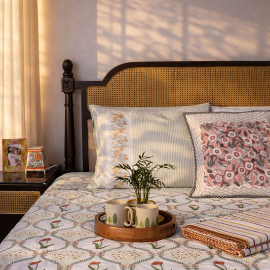 Pair of Single Bed Reversible Mul Dohar – Kyaari