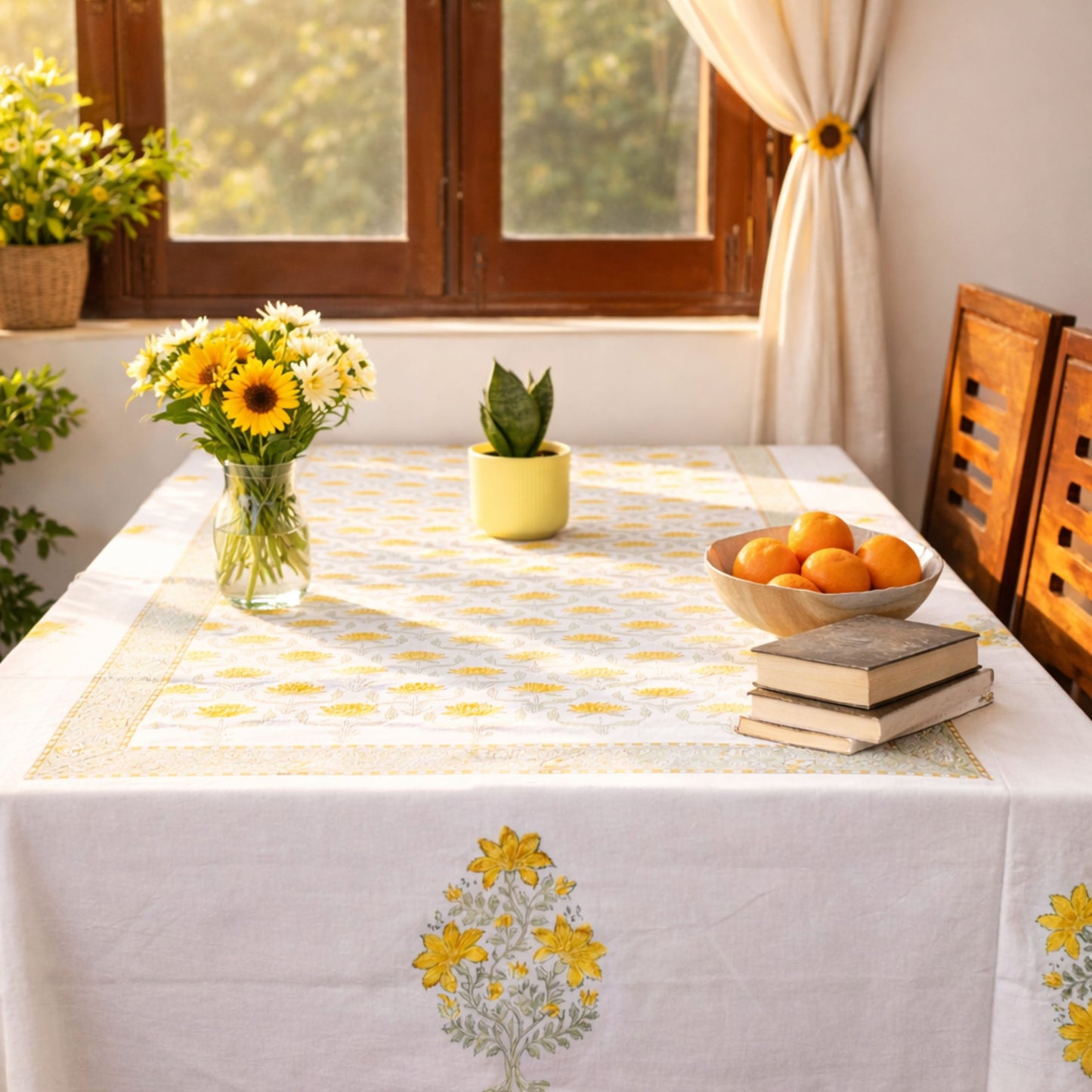 Darbar E Khaas - Hand Block Six & Eight Seater Dining Table Cover