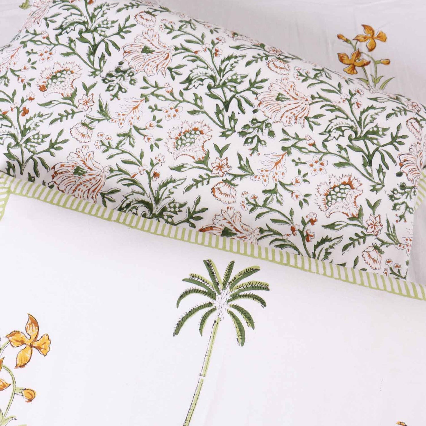 Miraya - Hand block Bedsheet (108x108 Inches)