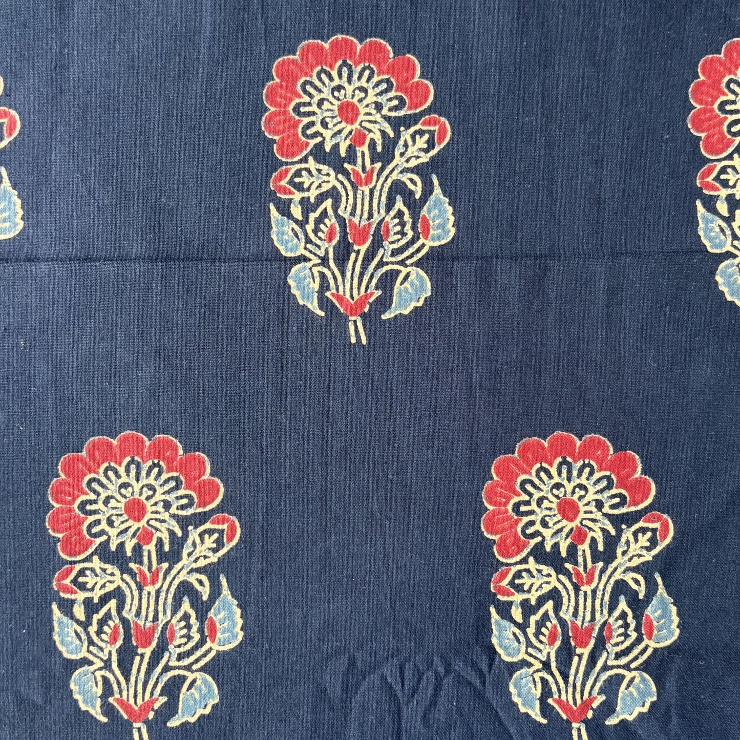 Meher Blue - Flat I Fitted Bedsheet (108x108 Inches)