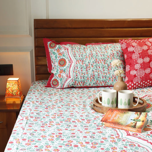 Kalakriti - Flat I Fitted Bedsheet (108x108 Inches)