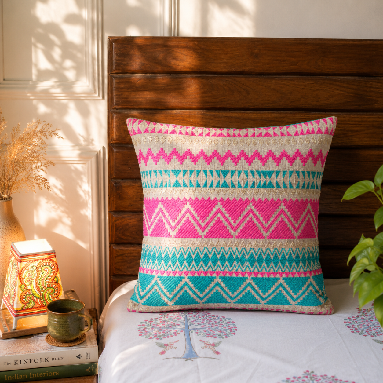 Playful Palette - Set of 5 Jacquard Cushion Cover
