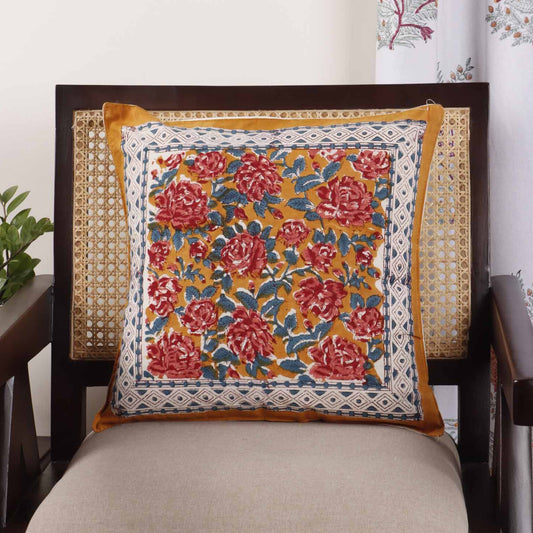 Gudhal -  Hand Block Cushion Cover