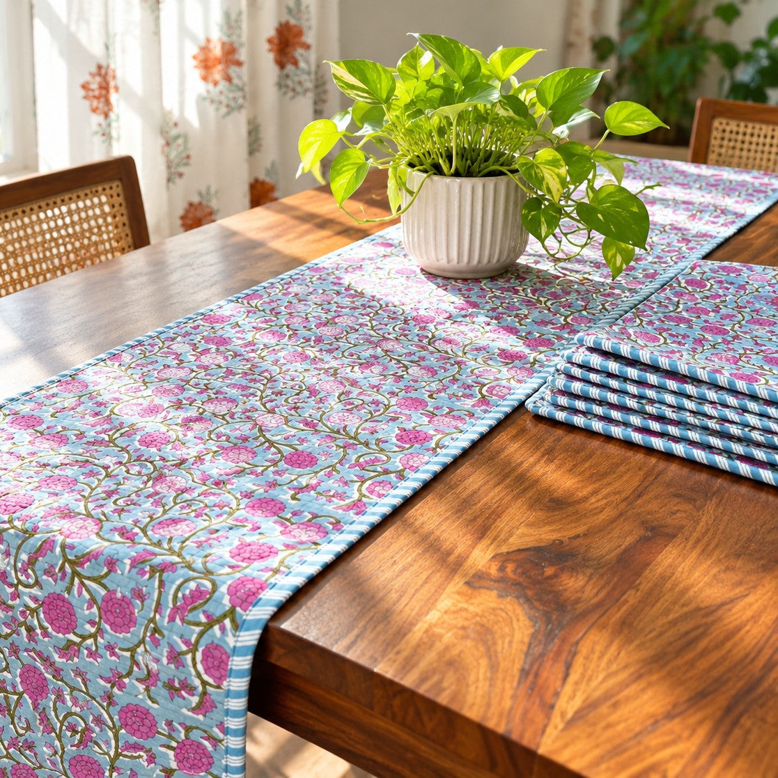 Marina - Quilted Table Runner and 6 Mats