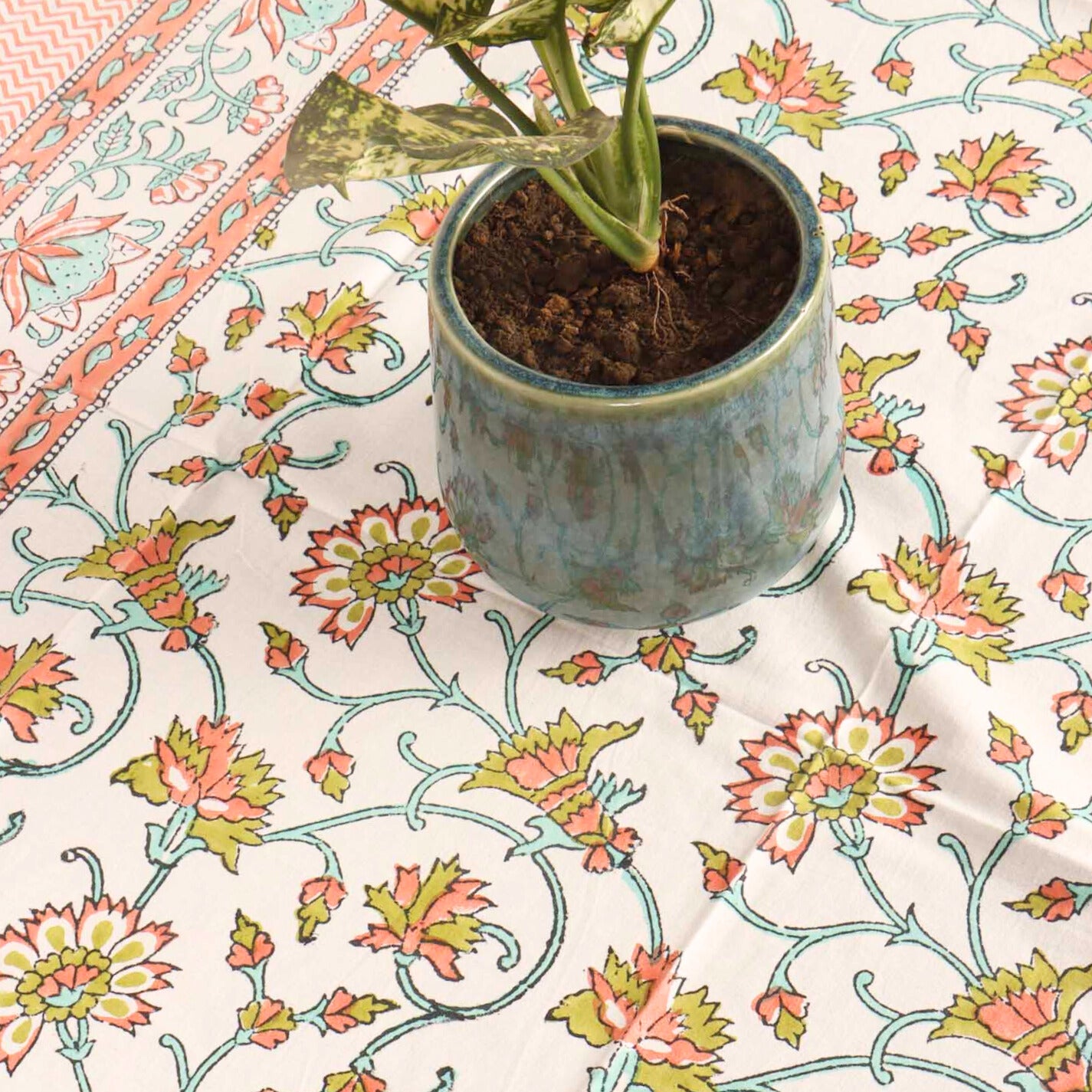 Lavangi  Hand Block Printed Center Table Cover