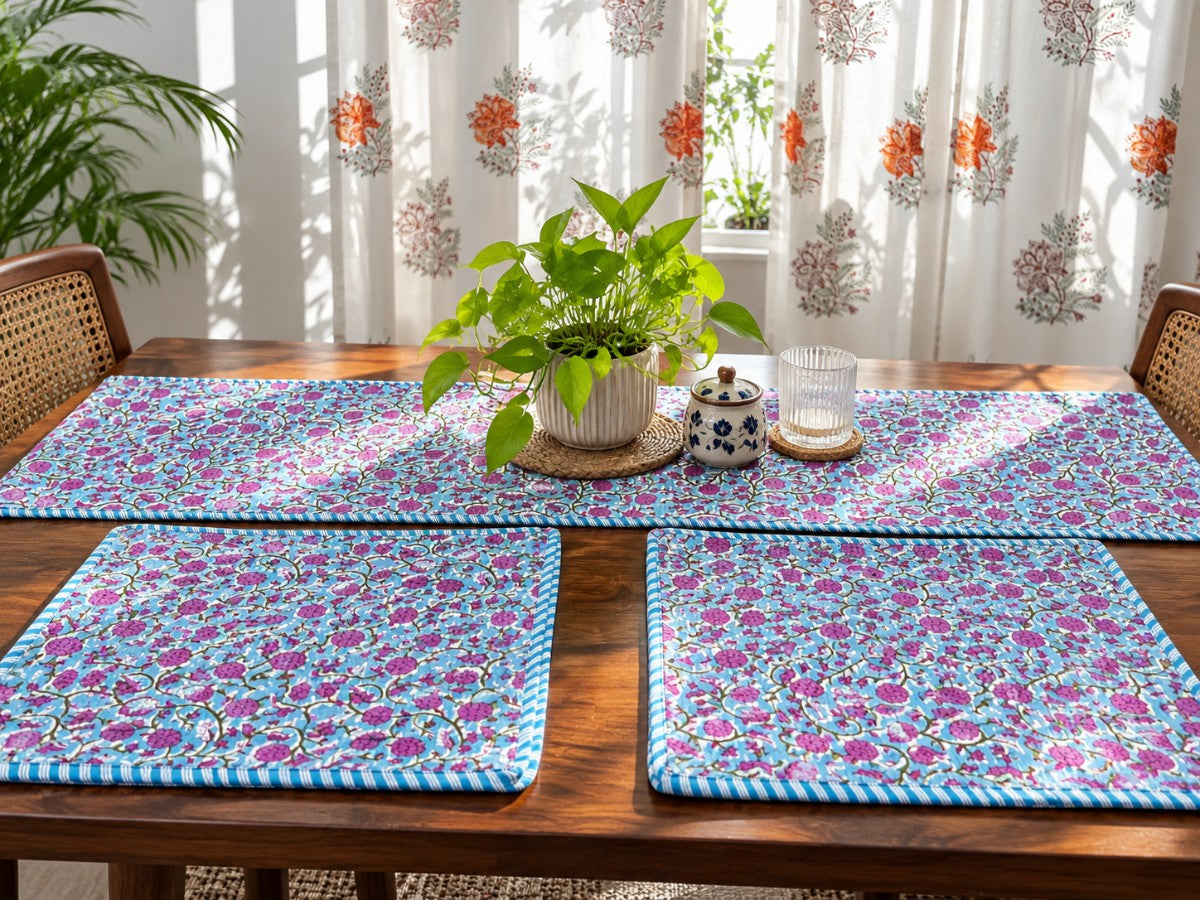 Marina - Quilted Table Runner and 6 Mats