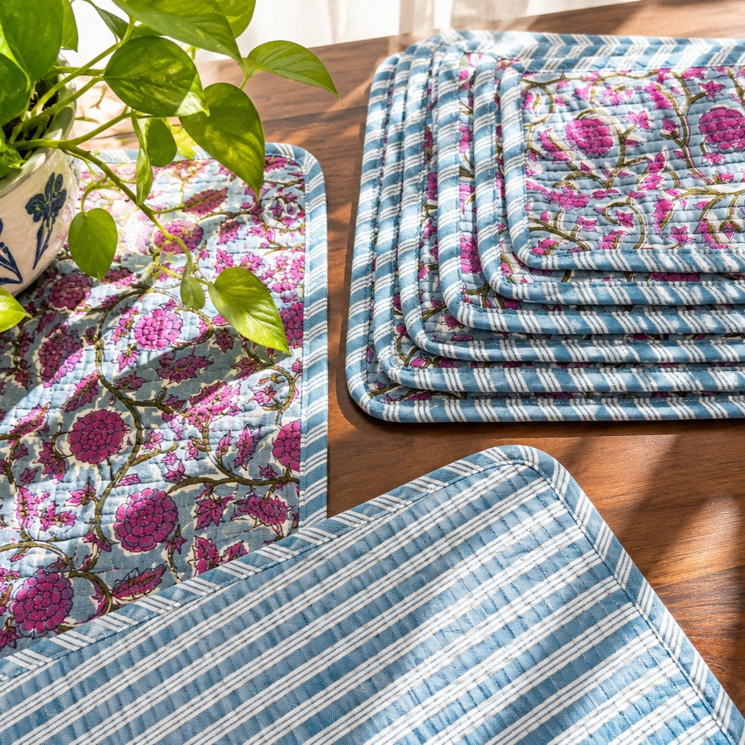 Marina - Quilted Table Runner and 6 Mats