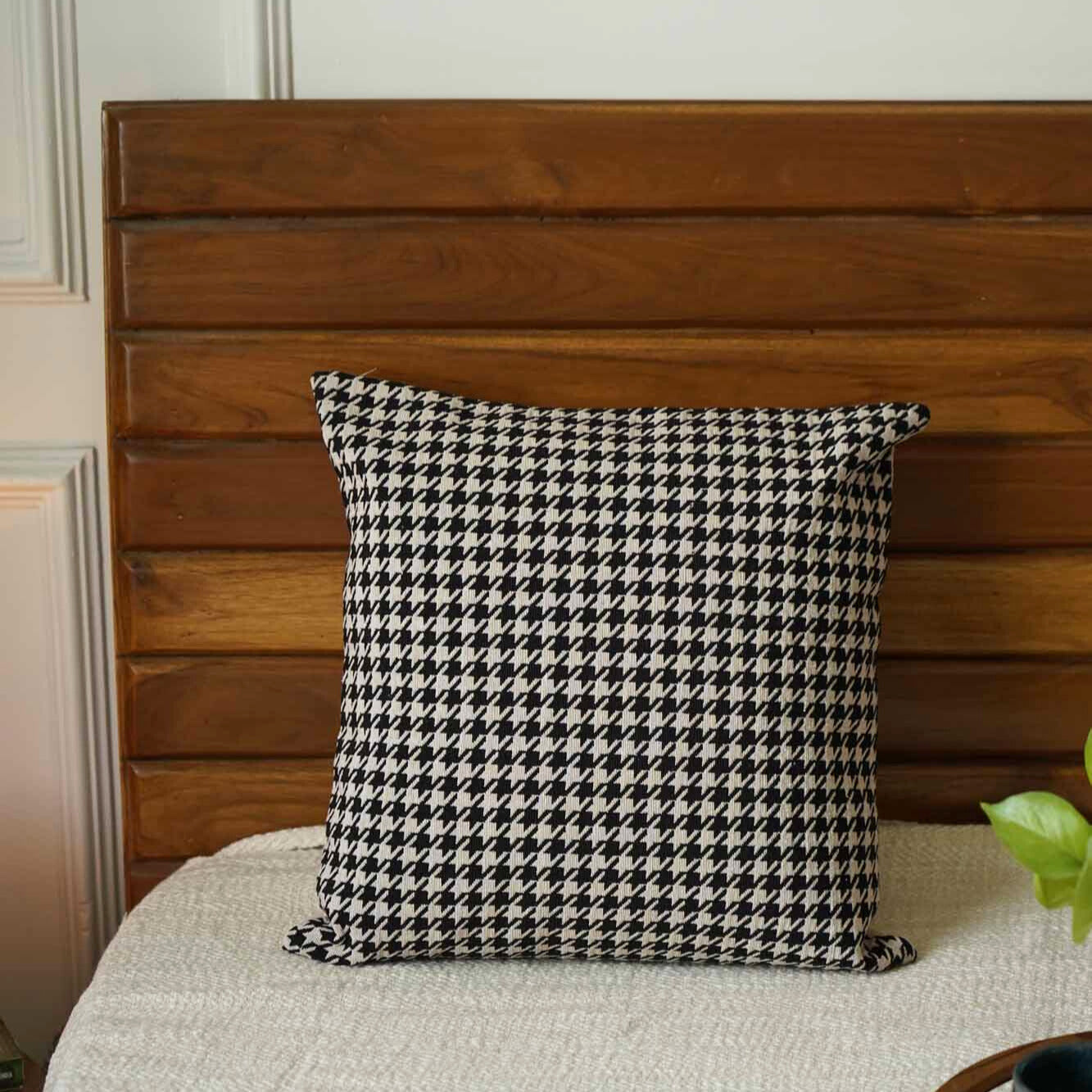 Monochromatic Jacquard Cushion Cover