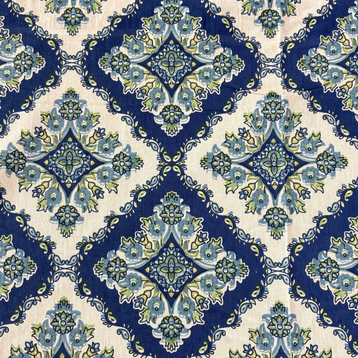 Sagar Blue - Flat I Fitted Bedsheet (108x108 Inches)