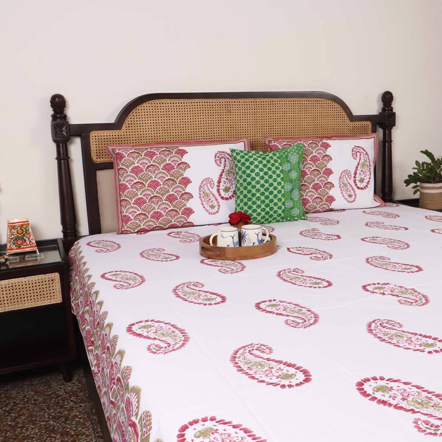 Ruhaani Maroon - (120x120 Inches)