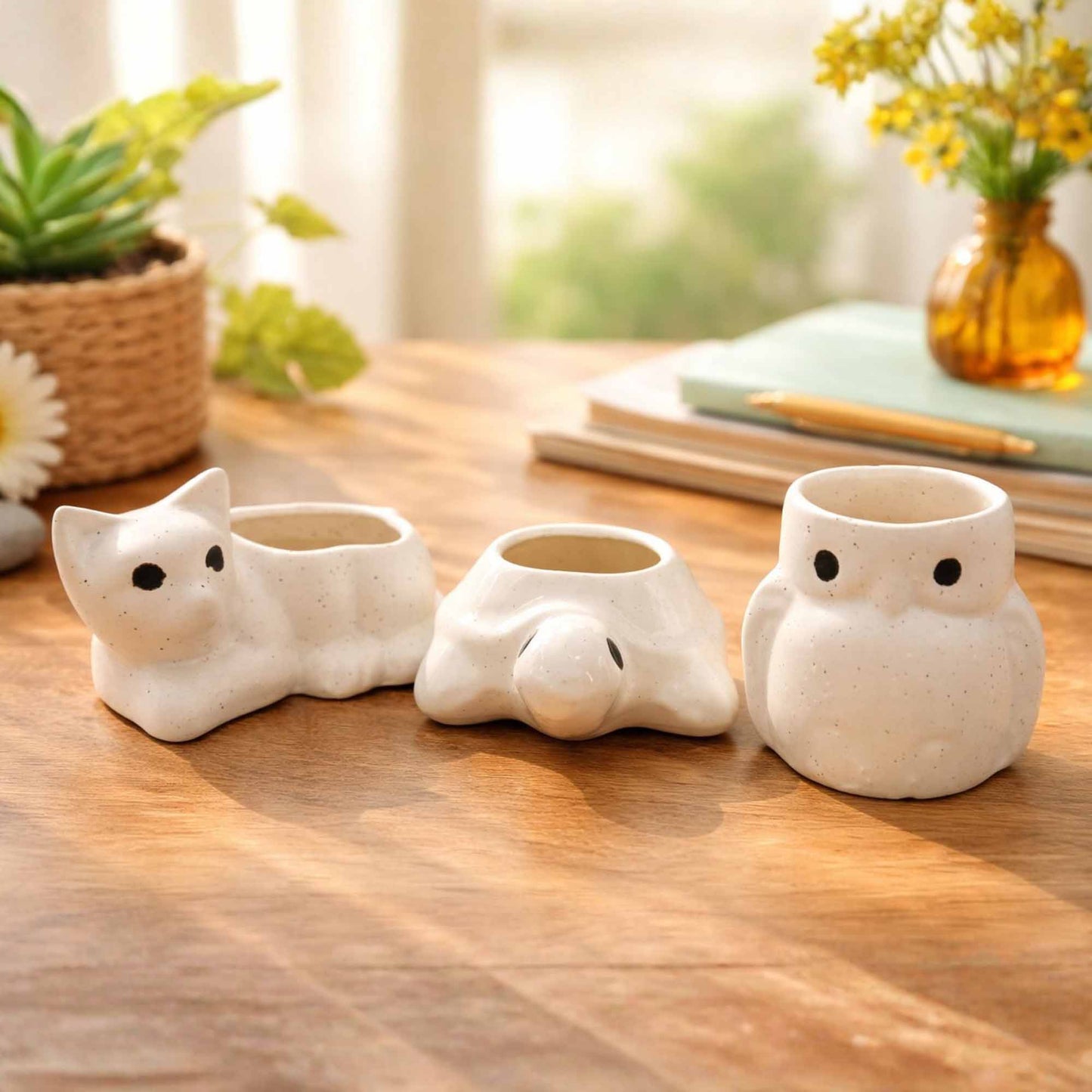 Cute Animal Planters - Set of 3