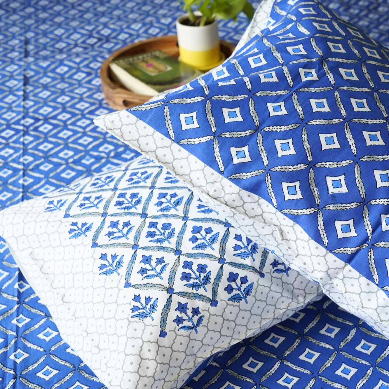 Basant – Blue - Single Bed Bedsheet (60x90 Inches)