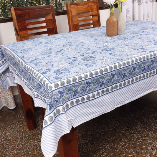 Buy Blue cotton tablecloth