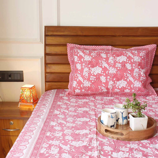 Rooh Afza  Flat I Fitted Bedsheet (90x108 Inches)