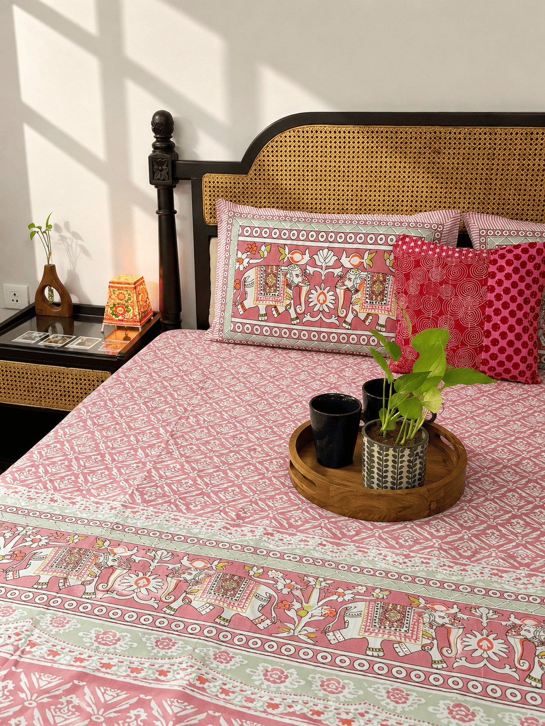 Matang Pink - Flat I Fitted Bedsheet (108x108 Inches)