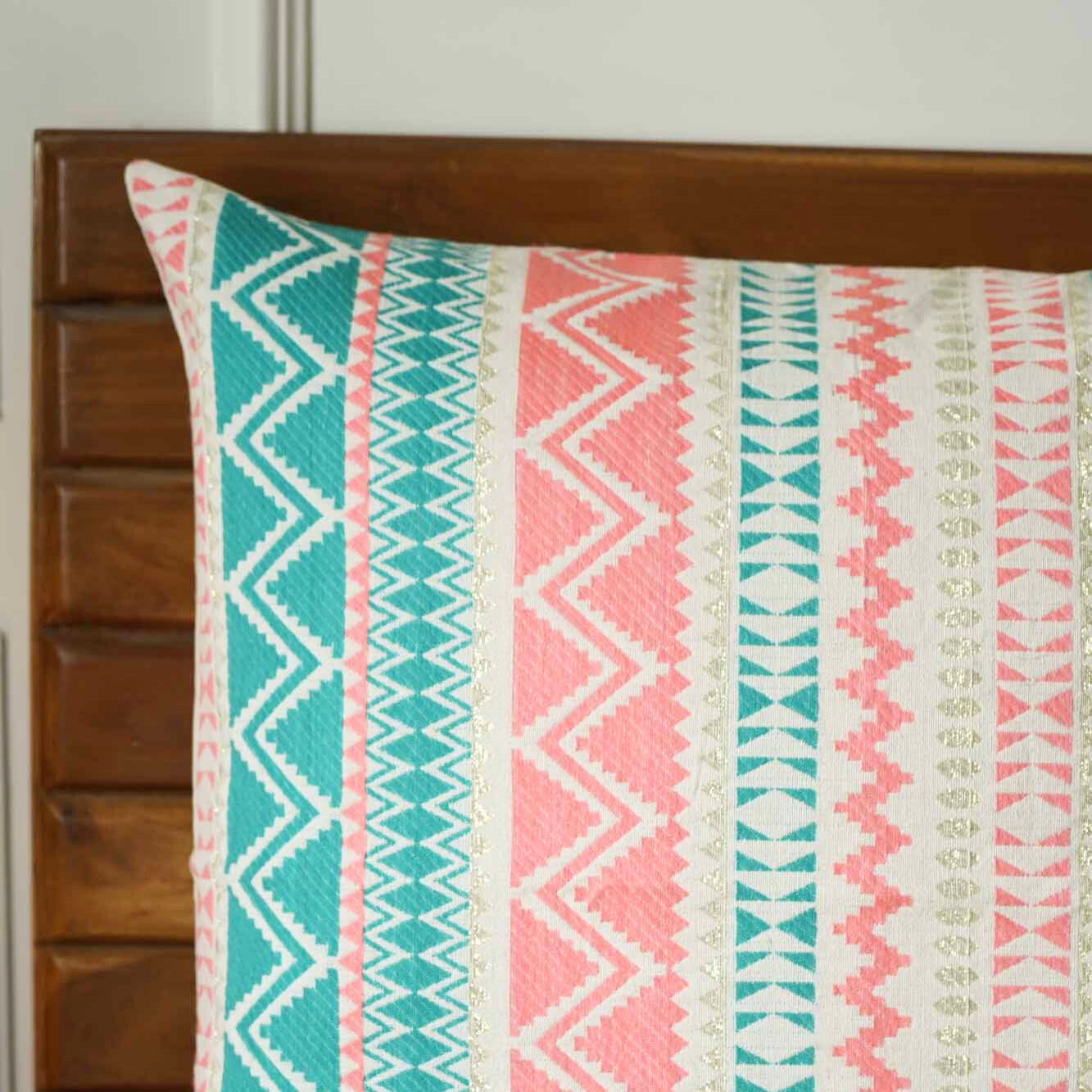 Rainbow Rapsody Jacquard Cushion Cover