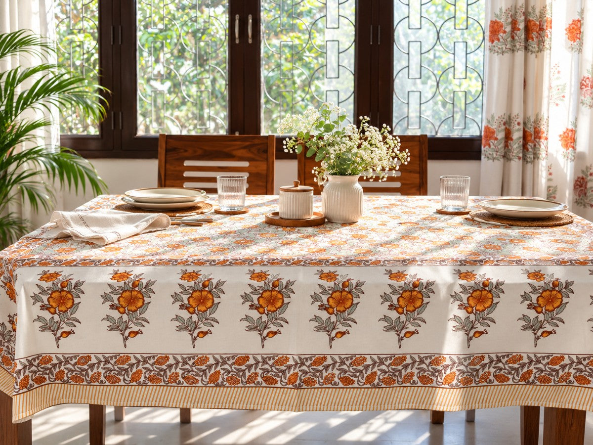Rajnigandha - Six seater Dining Table Cover