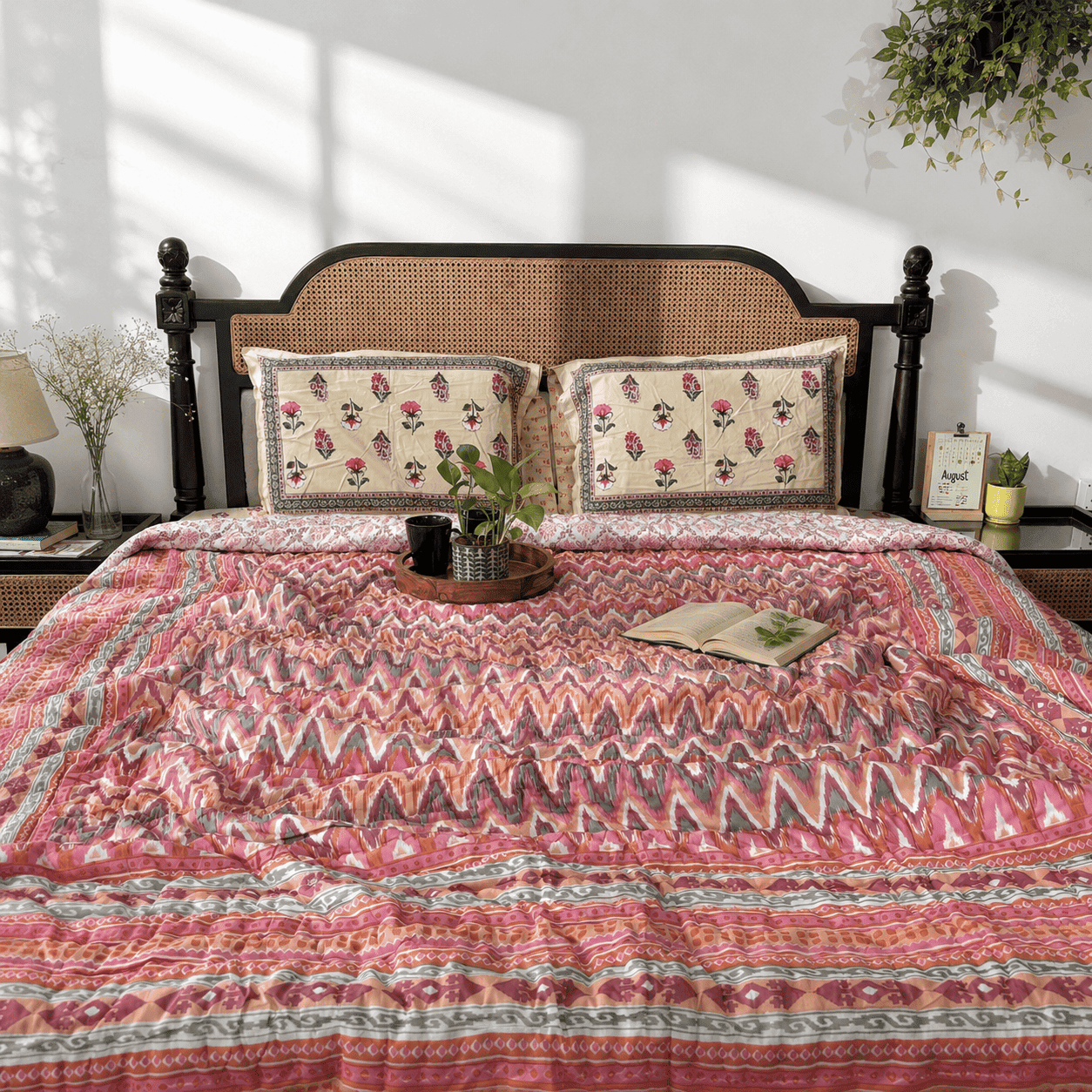 Niyati Pink- Double Bed Razai/ Comforter