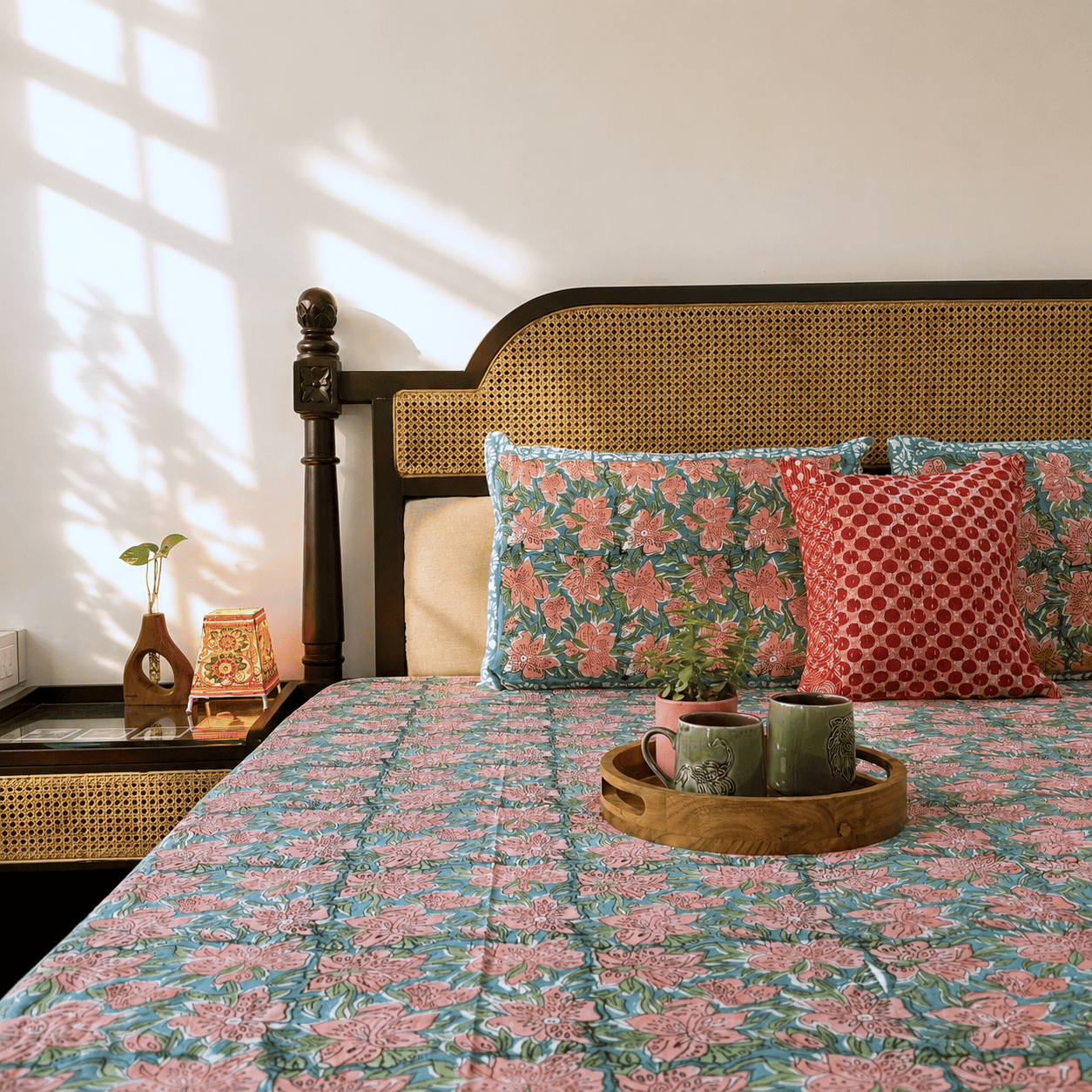 Prakriti - Handblock Bedsheet (90 x 108 inches)