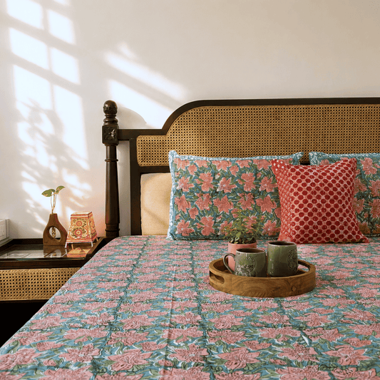 Prakriti - Handblock Bedsheet (90 x 108 inches)