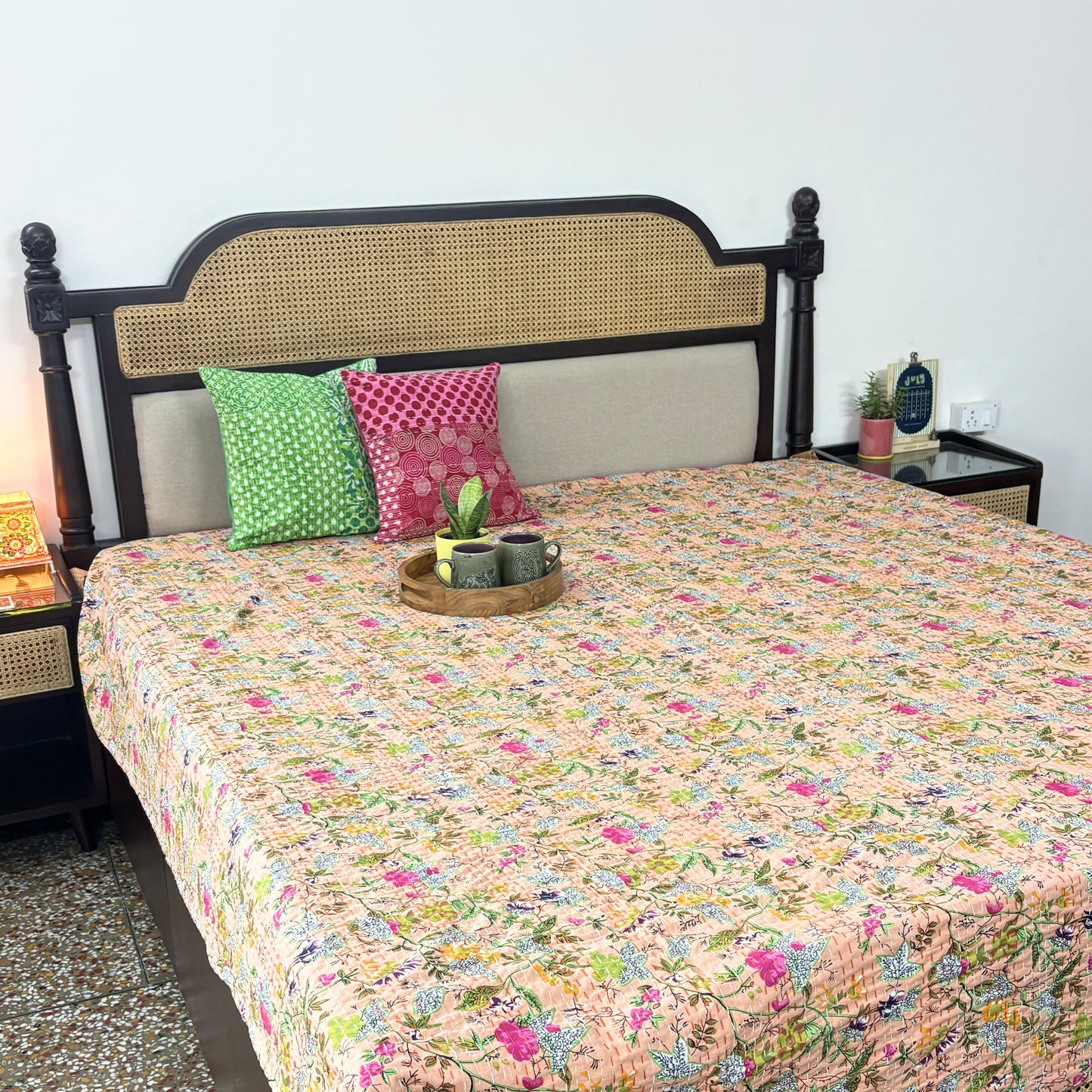 Baaghbani - Kantha Stitch Bedcover