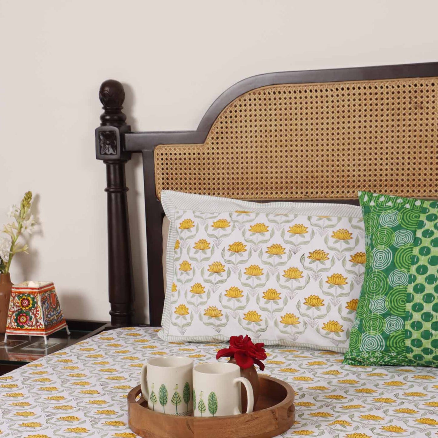 Darbar E Khaas - Hand block Bedsheet (108x108 Inches)