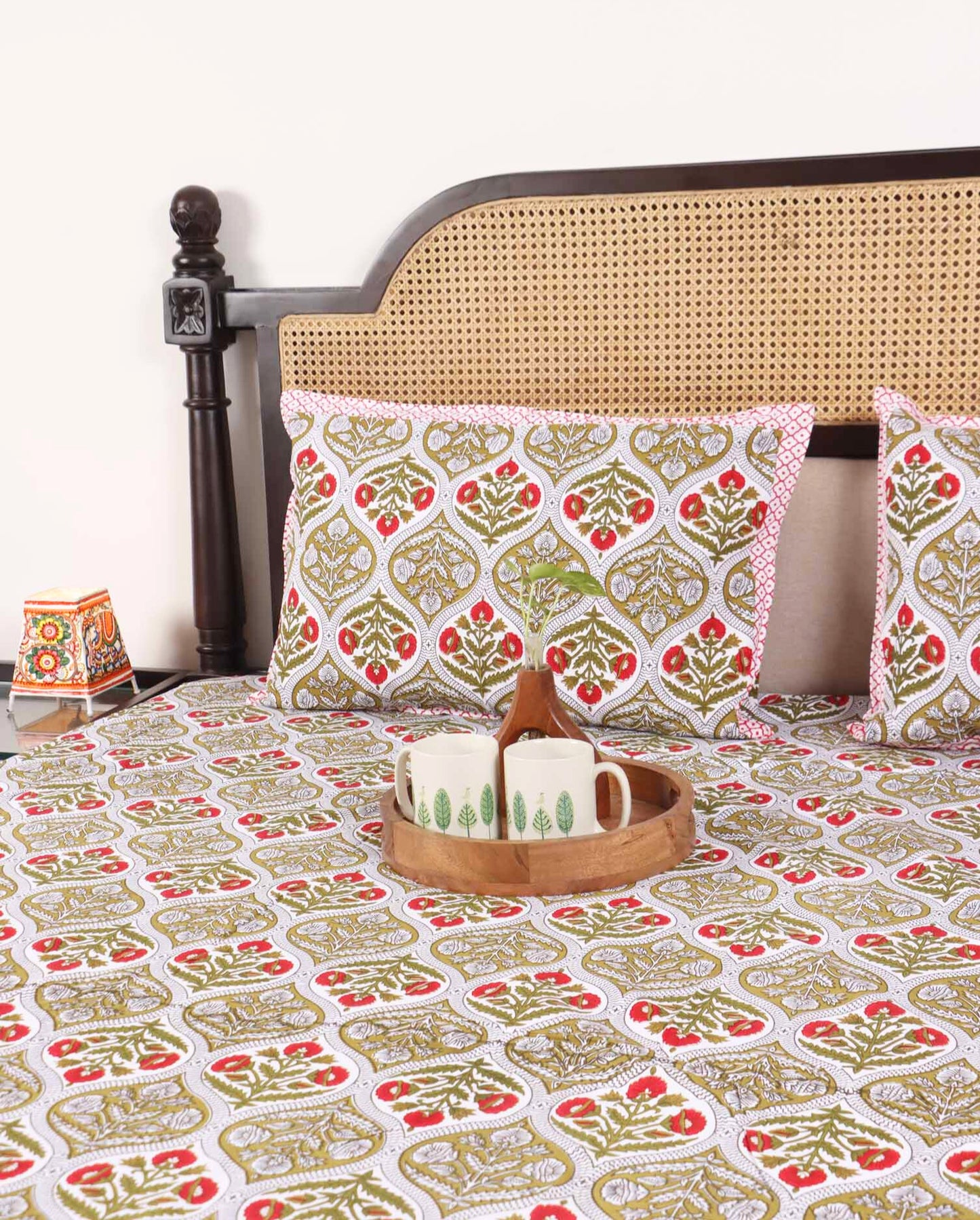 Khushi Brown - Flat I Fitted Bedsheet (108x108 Inches)