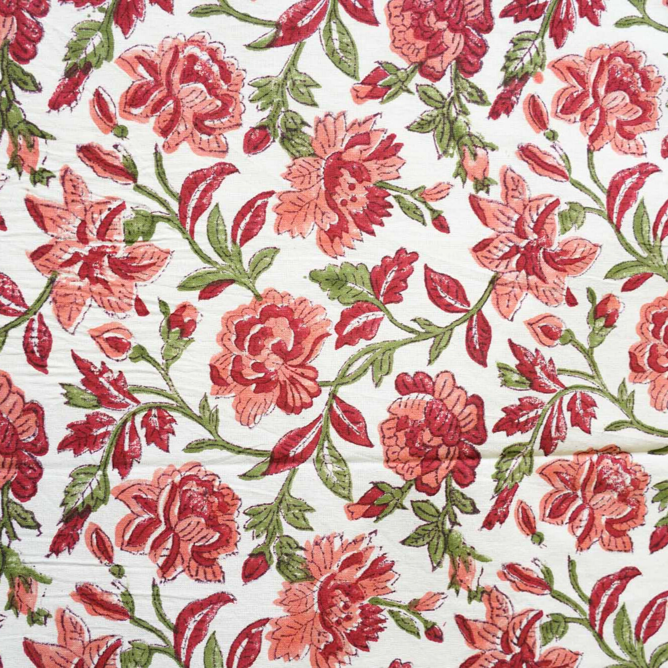 Gudhal - Hand block Bedsheet (100x108 Inches)