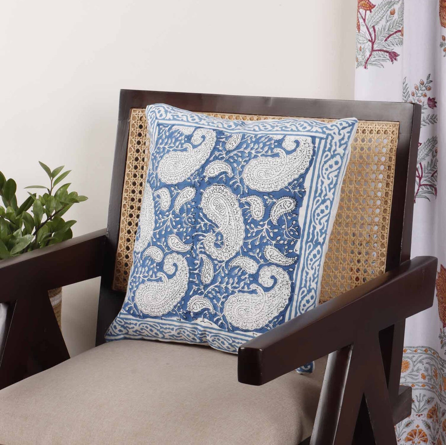 Neel Kamal -  Hand Block Cushion Cover