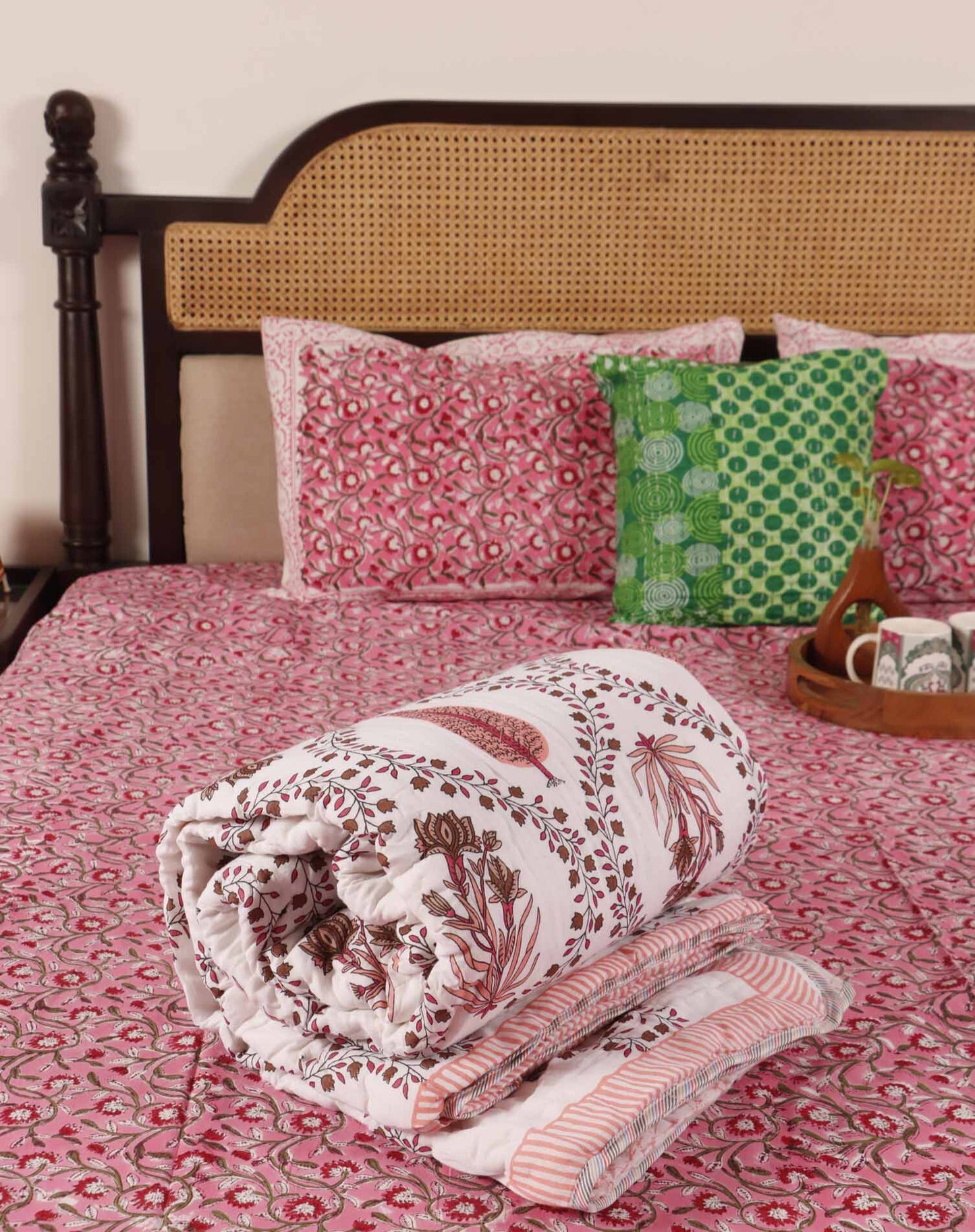 Khushamadeed Red - Single Bed Razai