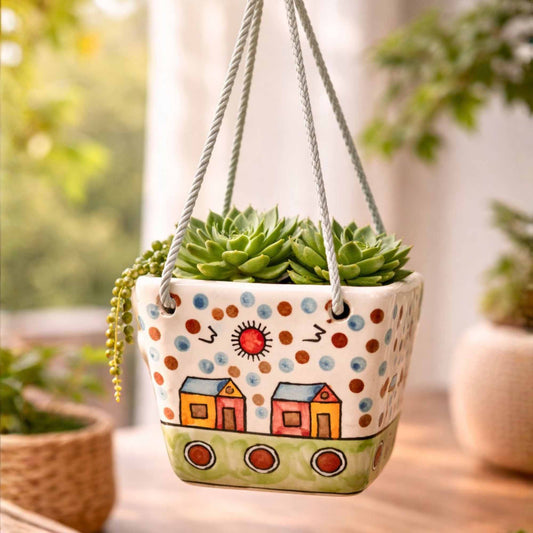 Hanging Planter - Houses