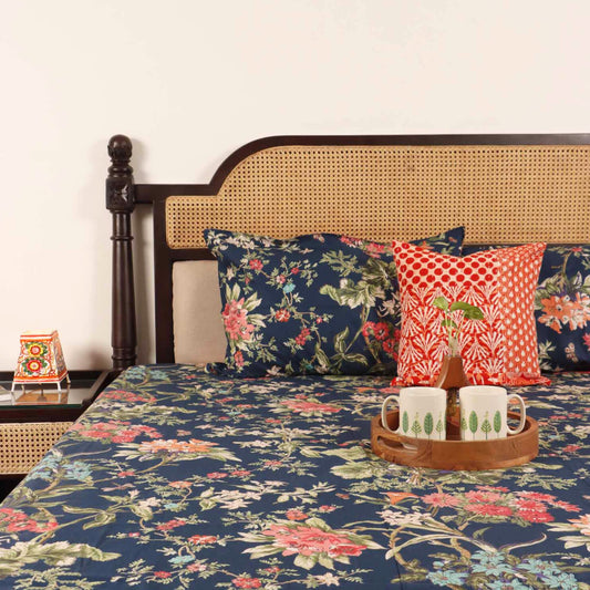 Udyaan - Flat I Fitted Bedsheet (108x108 Inches)