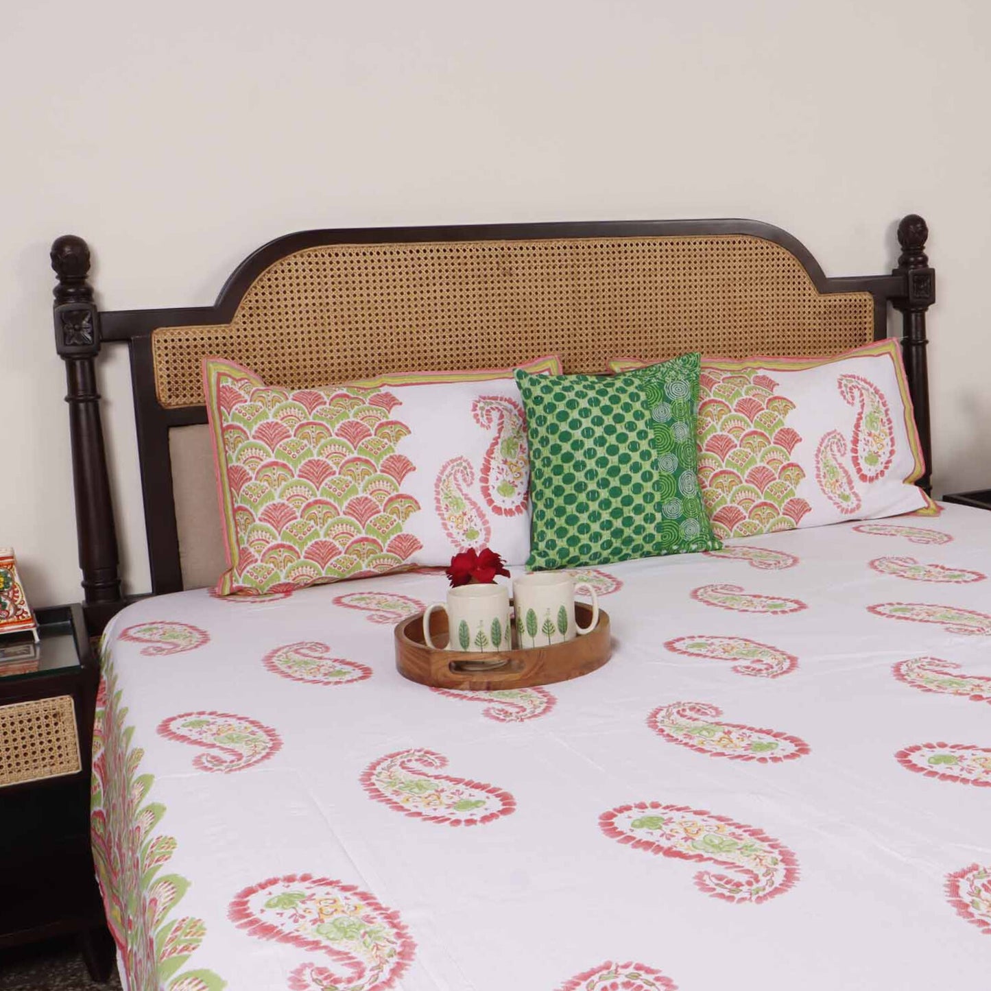 Ruhaani Pink - Flat I Fitted Bedsheet (108x108 Inches)