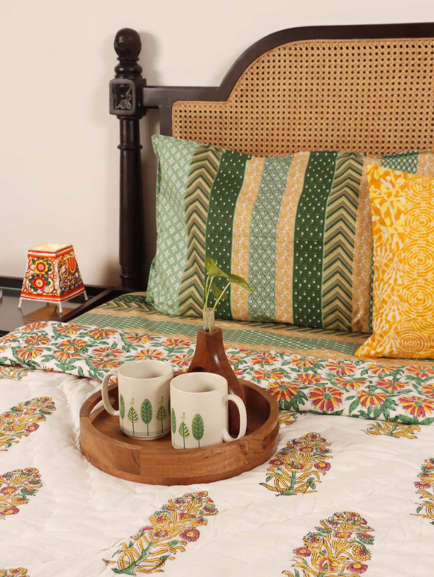 Chinaar - Hand Block Print Single Bed Quilt