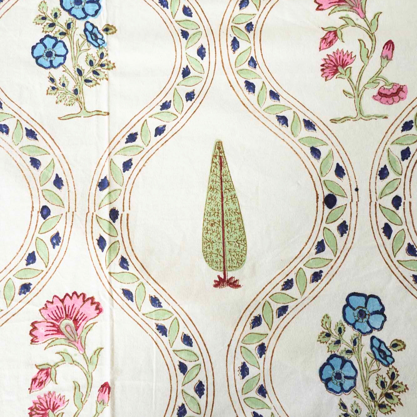 Nargis - Hand block Bedsheet (108x108 Inches)
