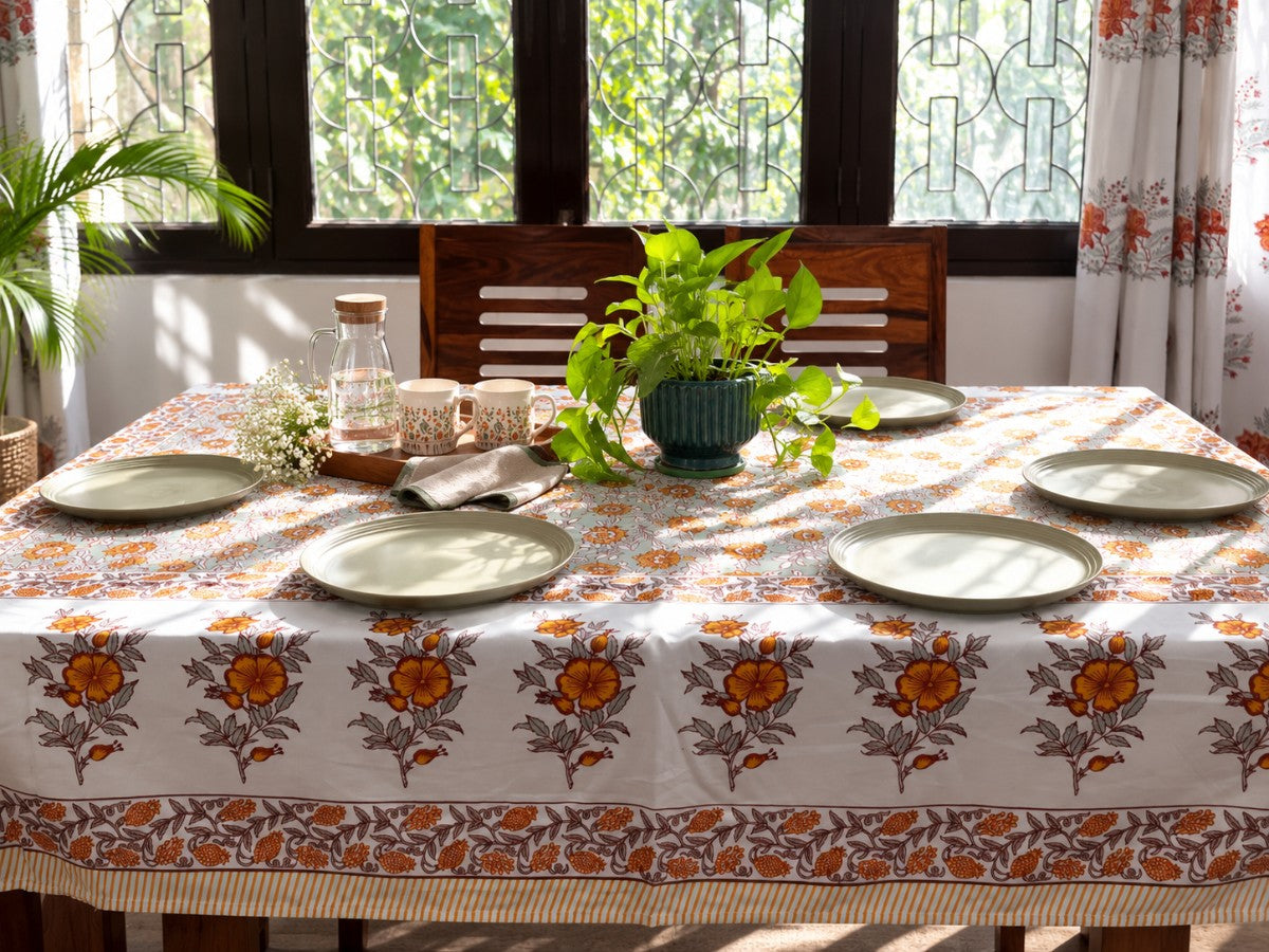 Rajnigandha - Six seater Dining Table Cover