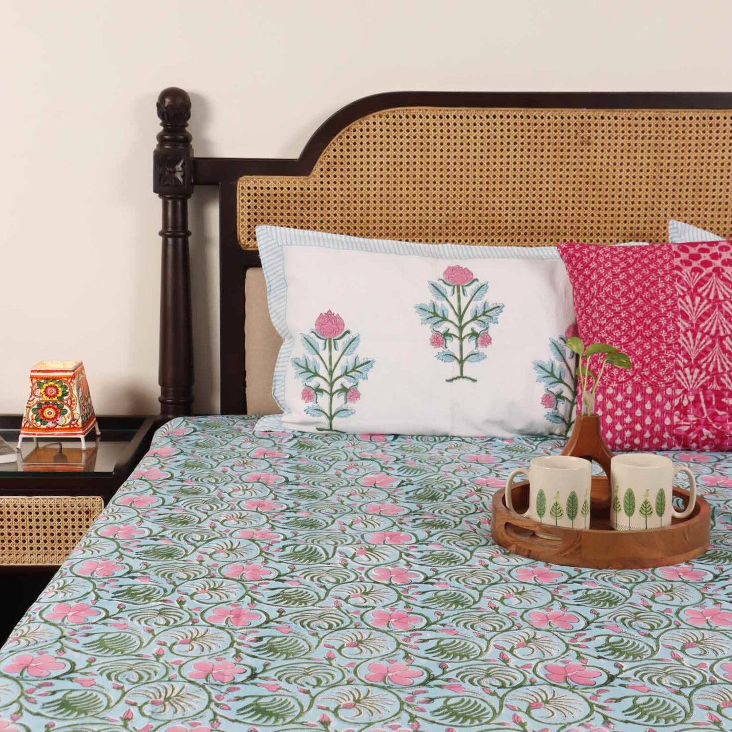 Seher - Hand block Bedsheet (108x108 Inches)