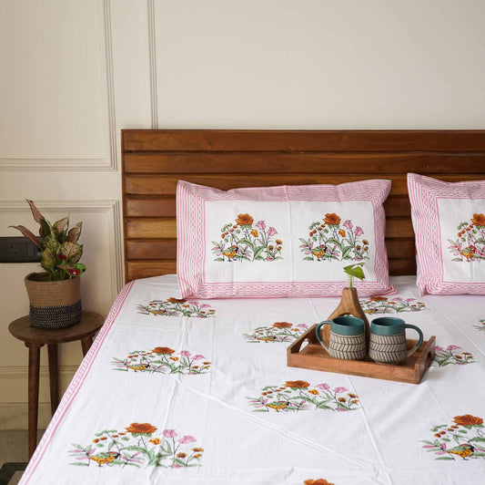 Orange Rose - Percale Bedsheet (120x120)